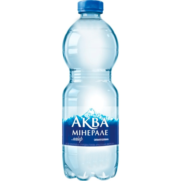 Вода минеральная Аква Мінерале сильногазированная 0,5 л (4823063112000) 