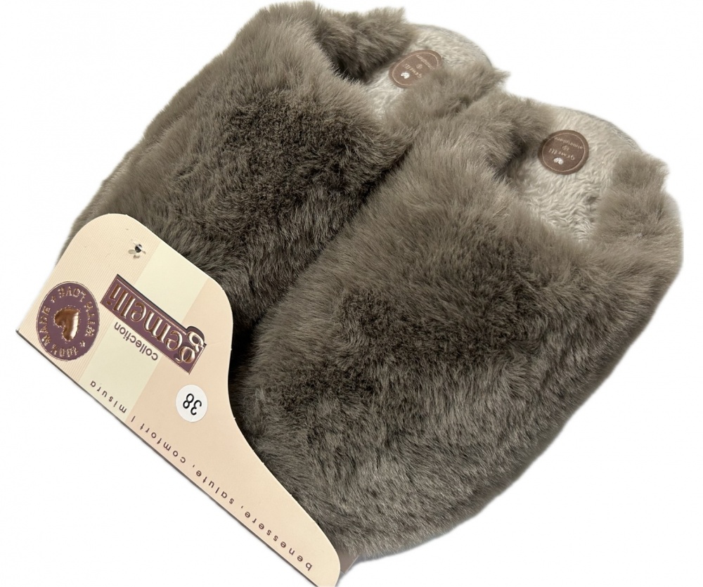 Тапки домашние Gemelli Эмилия р.38 коричневый