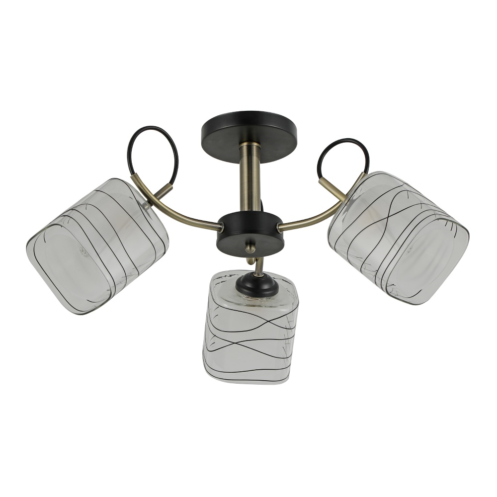 Люстра Miorro Milena 550х290 мм 3x40 Вт E27 латунь 51-311-149