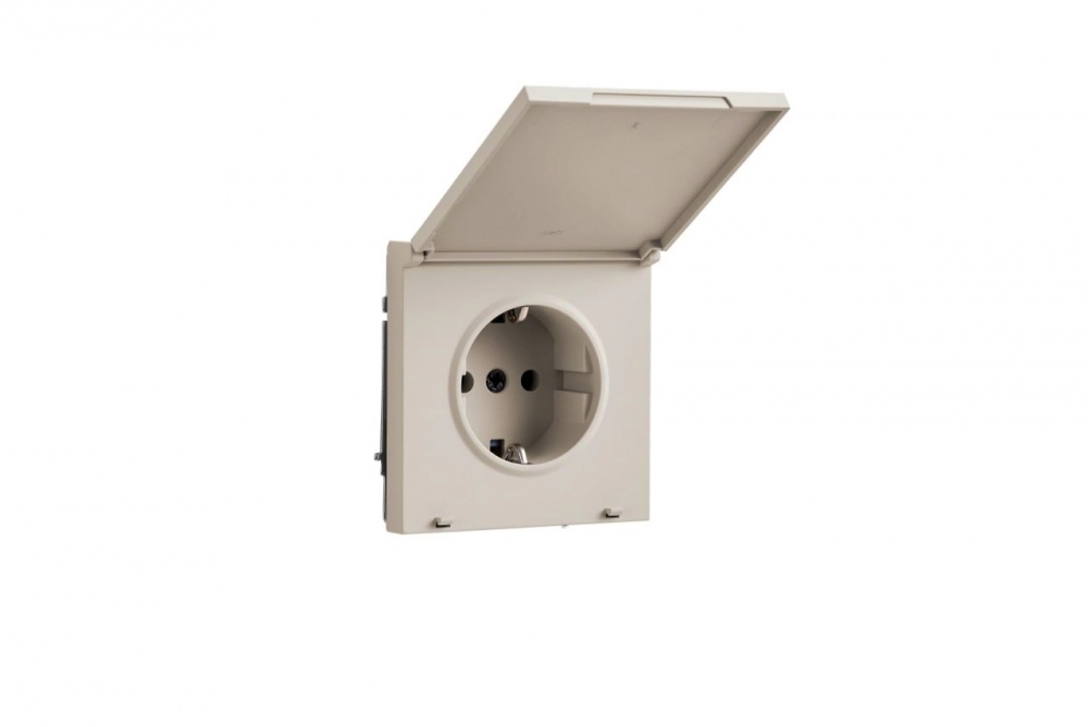 Механизм розетки бытовая с заземлением HausMark Juna IP20 песочный/бежевый 7041-1888U2-123BQC