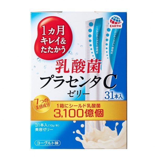 Добавка дієтична EARTH Японська питна плацента у вигляді желе з лактобактеріями 310 г 31 шт. 