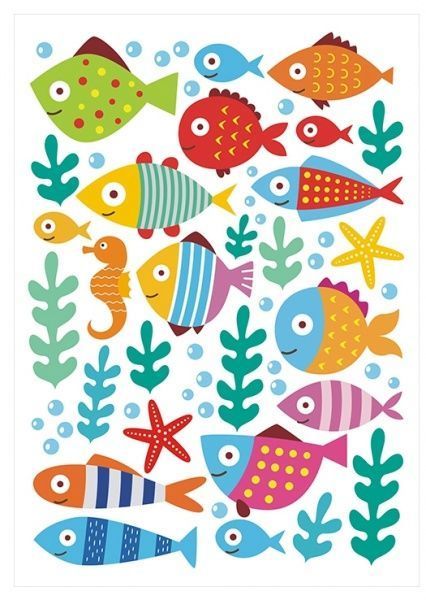 Декоративная наклейка Design stickers Рыбы 29,7x42 см