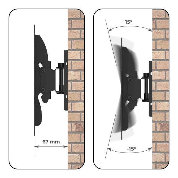 Крепление для телевизора HausMark TWBR-22 поворотно-наклонные 21
