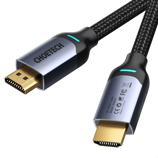 Кабель Choetech XHH01-BK, HDMI V.2.1, 8К 60 Гц 2 м black (XHH01-BK) 
