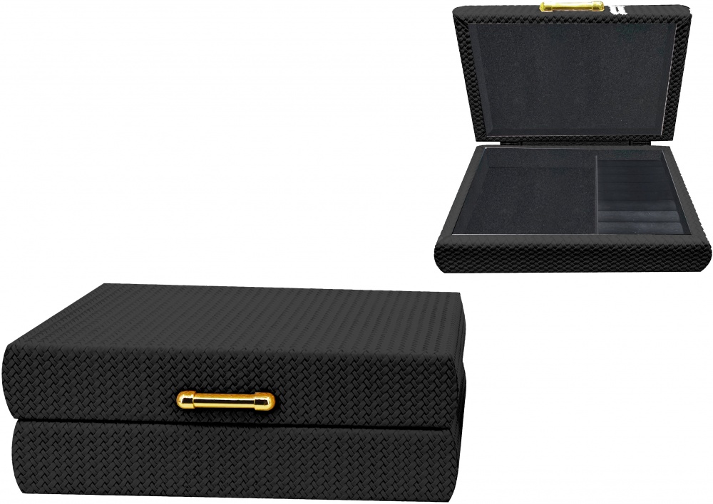 Скринька для прикрас Lefcas 25х25х8.5 см чорна AH1160-1