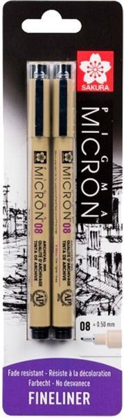 Набор линеров Sakura PIGMA MICRON PN 2 штук 0.4-0.5мм BLXSDK2D 