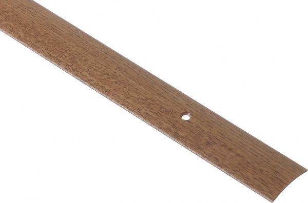 Порожек алюминиевый Броварской алюминиевый завод гладкий с отверстиями 30x1800 мм дуб престиж 