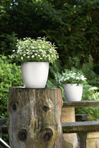 Вазон пластиковый Lechuza Classico Color 18 круглый 2,5 л белый (13261) 