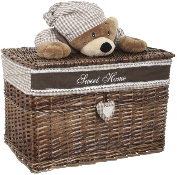 Корзина плетеная с текстилем Tony Bridge Basket детская 60х40х40 см JMA16-10TK-1 