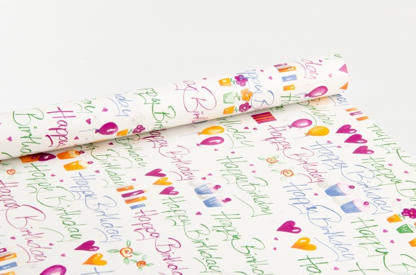 Бумага для упаковки в ассортименте 0,7х2 м