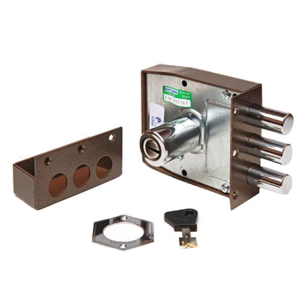 Дверний замок вхідний Mottura 30401VS50C5 лівий коричневий