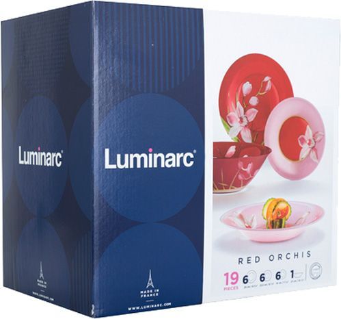Сервиз столовый Red Orchis 19 предметов на 6 персон N4656 Luminarc