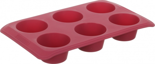 Форма для кексів Magic Ring Хвиляста 30х19х4, 1 см 6 шт. бордо Flamberg Smart Kitchen