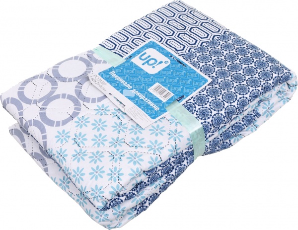 Покривало Tuscany 210x240 см UP! (Underprice) білий із синім 