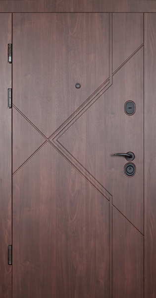 Двері вхідні Abwehr MG3 460 096Л (V) (ТО+ТО) ЧФ горіх темний 2050x960 мм ліві