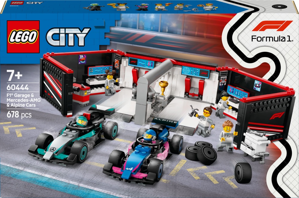Конструктор LEGO City Гараж F1® та автомобілі Mercedes-AMG і Alpine 60444