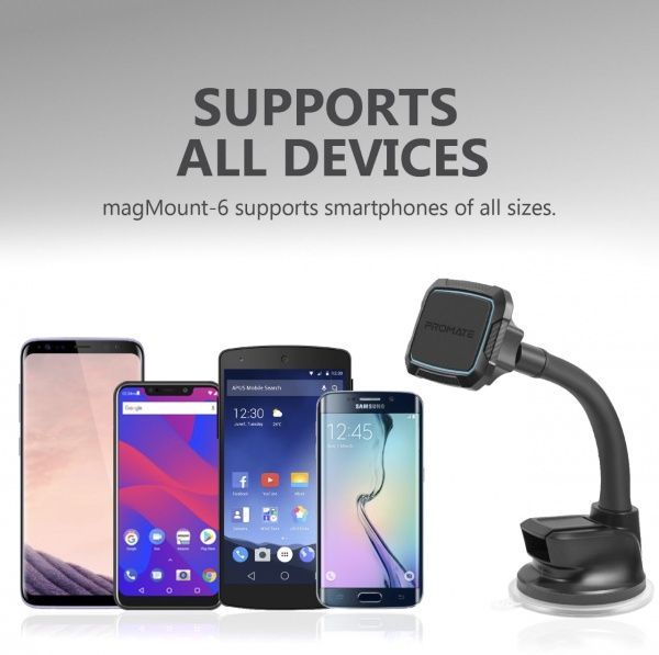 Тримач магнітний Promate MagMount-6 чорний із синім