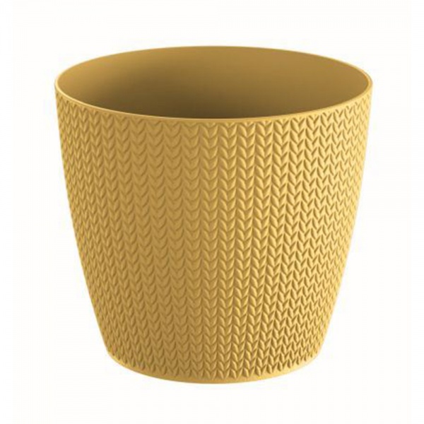 Горшок для цветов Prosperplast WHEATY 220 мм круглый 5,4 л горчичный (26330-117) 
