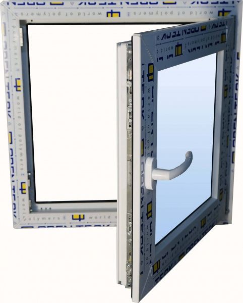 Вікно поворотно-відкидне OpenTeck DE-LUX 60 600x600 мм праве 
