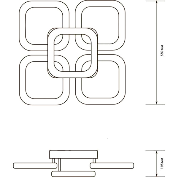 Люстра светодиодная Светкомплект Home CS 515 OP RC с пультом ДУ 75 Вт белый 