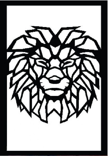 Постер Лев геометрія Posterclub 