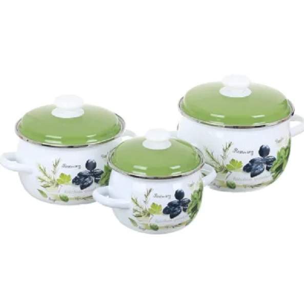 Набор кастрюль Зелень фреш 3 шт. Idilia