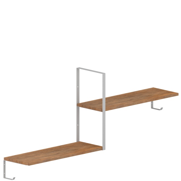 Кронштейн для полок Valore Прямоугольник двойной Loft SW-DR-21 белый