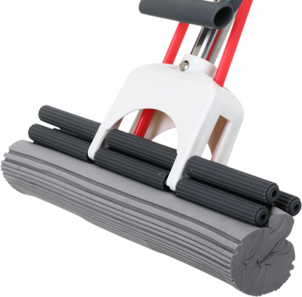 Швабра з губкою-валиком для підлоги OBERY Slideway з повійним віджимом 27 см сірий