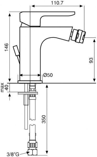 Смеситель для биде Emmevi Rubinetterie Nefer BIO77004