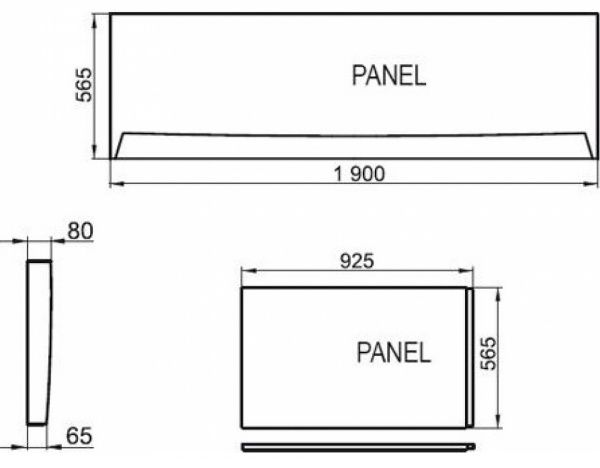 Панель для ванны боковая Ravak XXL 95