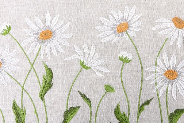 Дорожка Ромашковое поле 40x135 см бежевый Галерея льна 