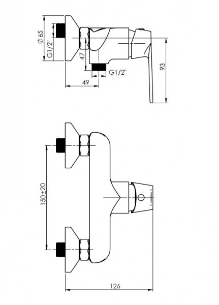 Смеситель для душа Rubineta Elma-12