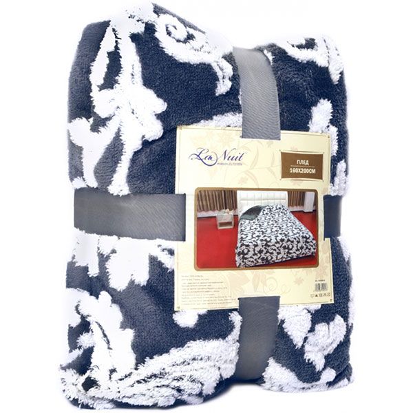Плед мікрофібра La Nuit Jacquard синій 160x200 см