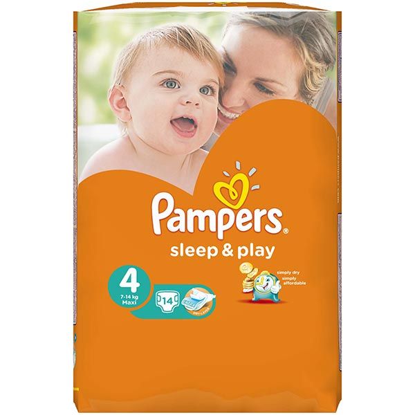 Підгузники Pampers Sleep & Play Maxi 7-14 кг 14 шт