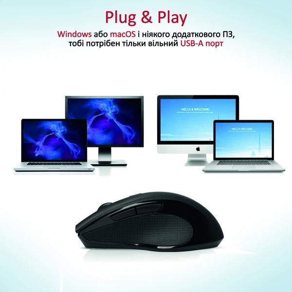 Миша Promate Breeze Wireless Black (breeze.black)