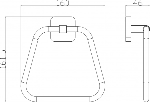 Кольцо для полотенца Aqua Rodos Capri 6613