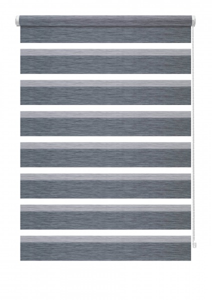 Ролета день-ніч Gardinia Міні Зебра 80x150 см сріблясто-сіра 