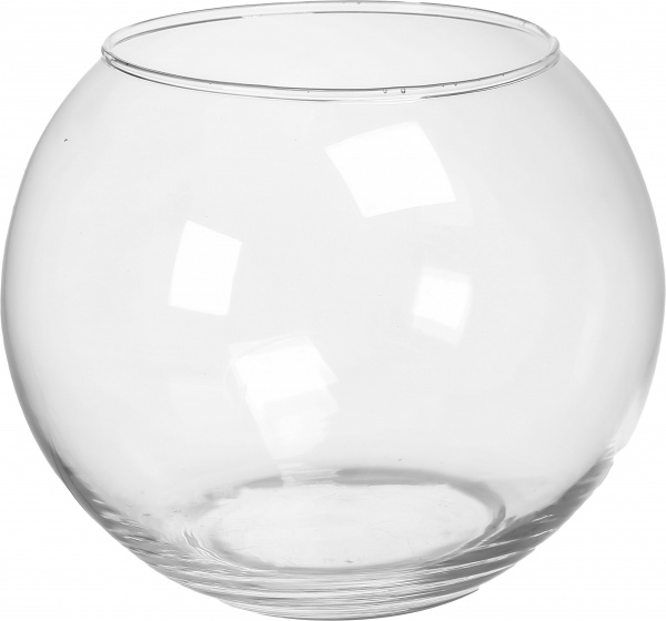 Ваза Теамо стеклянная прозрачная Елена 15,5 см 