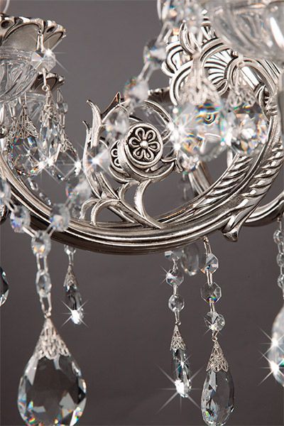 Люстра підвісна Strotskis Carolina 8x60 Вт E14 сріблястий 230/8 