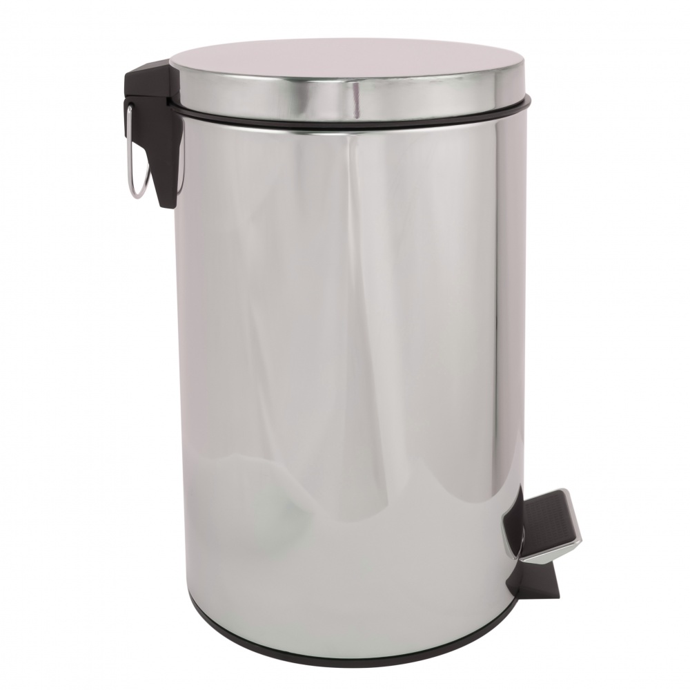 Ведро для ванной AlexValex с педалью 12 л, нержавеющая сталь