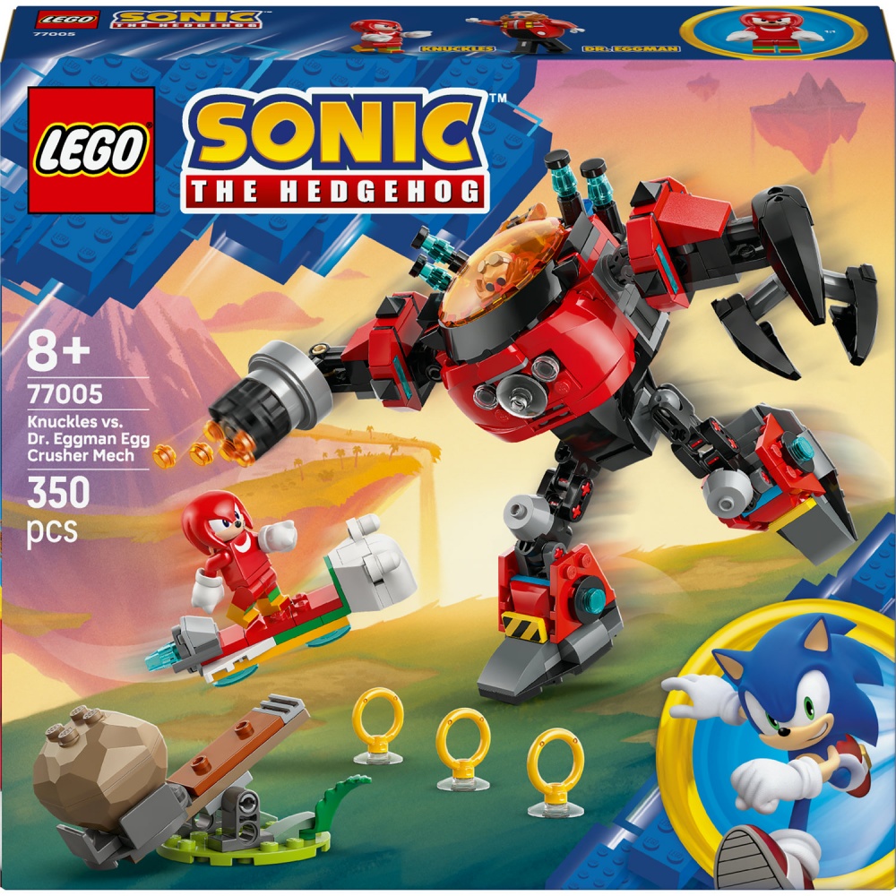 Конструктор LEGO Sonic Knuckles против Dr. Eggman Egg Crusher Mech 77005