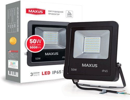 Прожектор Maxus 1-Max-01-LFL-5050 Flood Light LED 50 Вт IP65 черный 