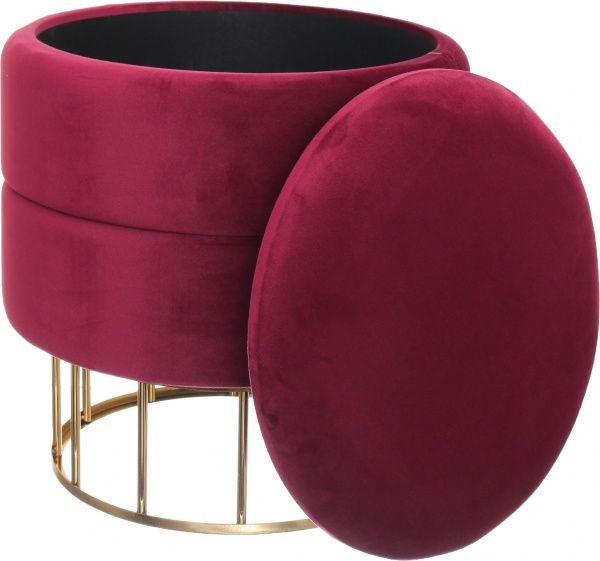 Сундук-пуф Laurent винный 38x38x41 см 