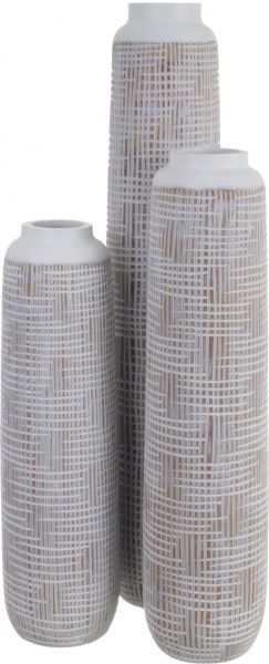 Ваза Декор 15.5х15.5х75 см біла