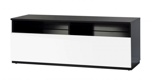 Тумба під ТВ TRD 120-GBLK-GWHT Sonorous біло-чорний 