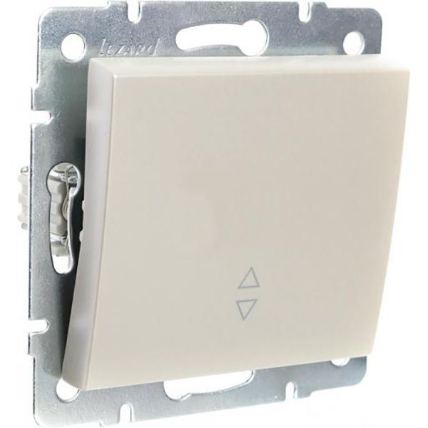 Выключатель одноклавишный Lezard Rain без подсветки 10 А 220В жемчужно-белый 703-3088-105