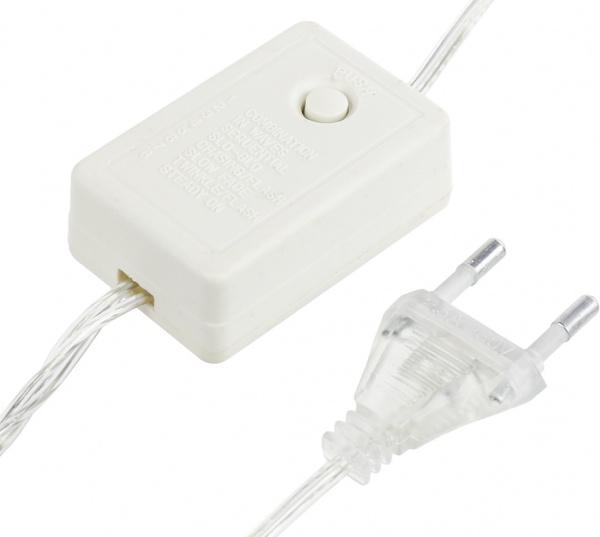 Электрогирлянда линейная Девилон белая 651344 встроенный светодиод (LED) 20 ламп 20 м 