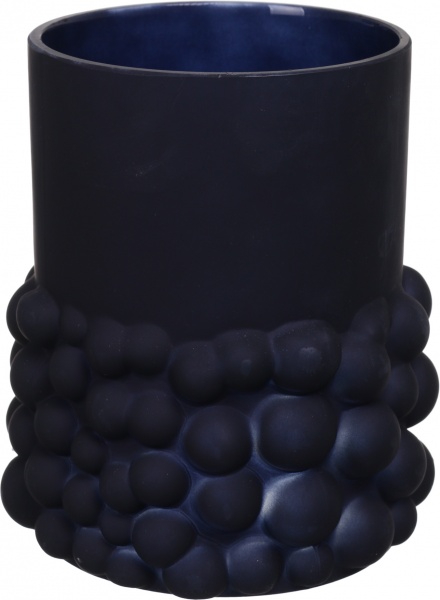 Ваза стеклянная Bubbles 16,5 см черная 