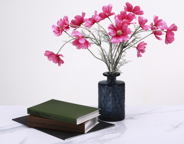 Ваза стеклянная San Miguel Nihon 16 см синяя 