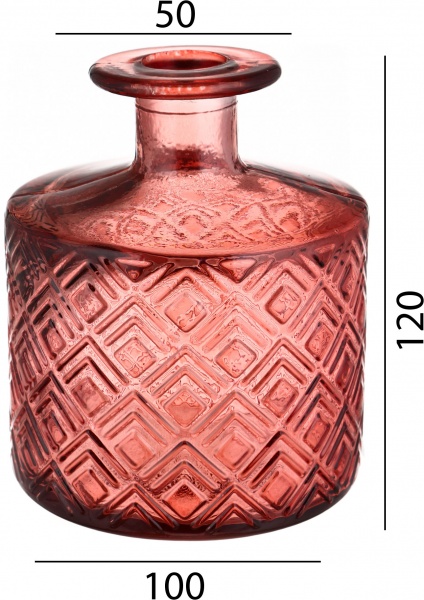 Ваза стеклянная San Miguel Nihon 12 см светло-розовая 